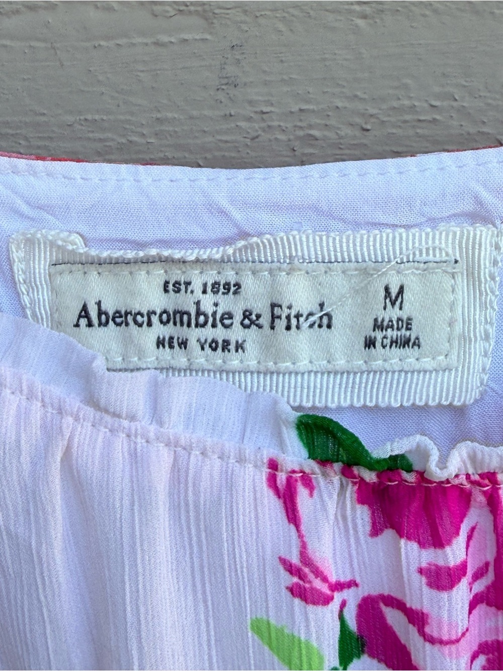 ABERCROMBIE & FITCH Pink Floral Cami sz M Babydoll Y2K Boho Cottagecore Festival - Picture 3 of 11